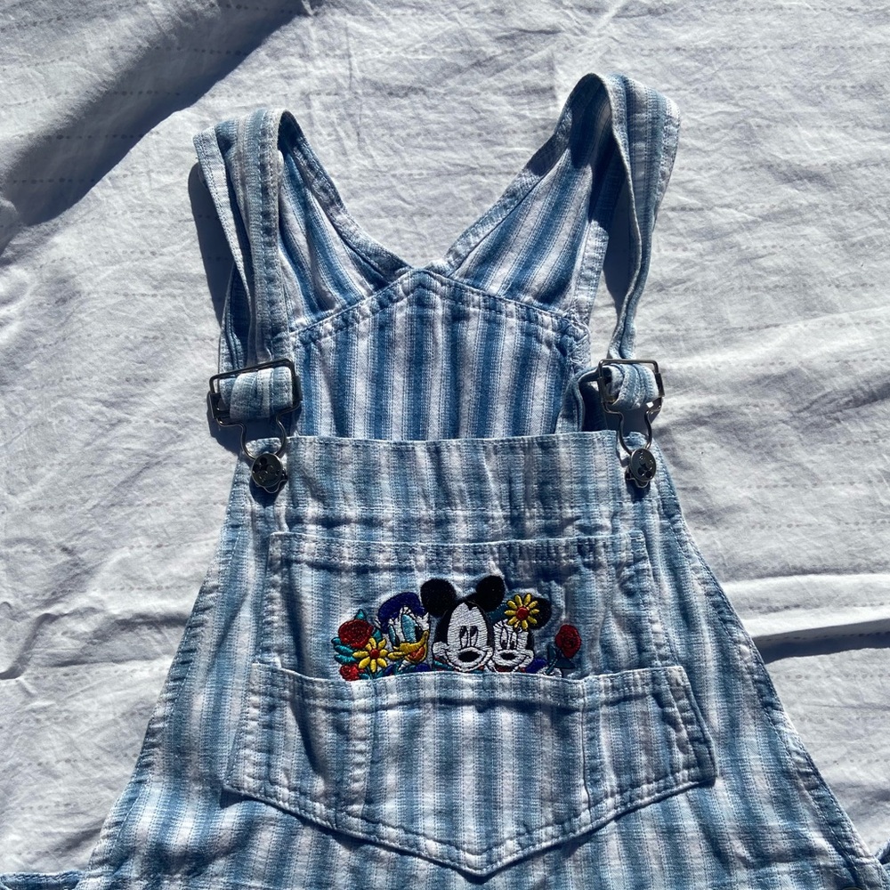 90s Vintage Blue and White Striped Overalls